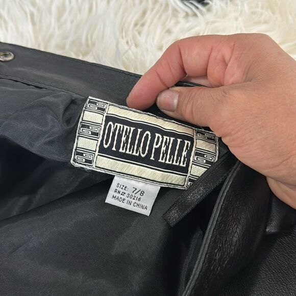 OTELLO PELLE 100% LEATHER SKIRT HIGH WAISTED SIZE 7/8 - Picture 7 of 10